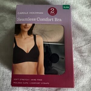Carole Hochman Seamless Wire Free Comfort Bra, 2-pack Size XL